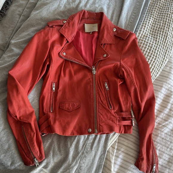 IRO lamb leather salinas moto jacket S/M - Picture 2 of 11
